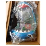 Full Face Snorkel Mask for Kids with 180Â° Panoramic View, Snorkeling Set Featuring Anti-Leak and Anti-Fog Foldable Dry Top Design for Safe Underwater Adventures Snorkeling Gear for Kids - Retail: $