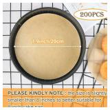 BYKITCHEN Parchment Paper Rounds, Set of 200, Non Stick 8 Inch Round Parchment Paper for Baking, Pre-cut Paper Sheet for Cake Pans, Tortilla Press, Quesadilla Maker, Springform Pan and More - Retail: 