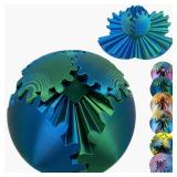 Gear Ball 3D Printed Spin Ball Cube Fidget Toys, Gear Sphere Fidget Toy, GearSphere Desk Toy Stress Fidget Balls, Fidgets Spinners for Adults & Kids Anxiety Relaxing - Retail: $16