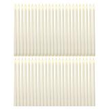 Funtery 48 Pcs Flameless LED Taper Candles Battery Operated Candles Bulk LED Candlesticks Flickering for Valentines Church Wedding Carnival Party Decorations(Ivory,Classic Style) - Retail: $49