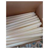 Funtery 48 Pcs Flameless LED Taper Candles Battery Operated Candles Bulk LED Candlesticks Flickering for Valentines Church Wedding Carnival Party Decorations(Ivory,Classic Style) - Retail: $49