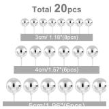 ASTARON 20 Pcs Disco Ball Cake Topper Decorations Sticks Silver Cake Balls Picks Toppers for Birthday Anniversary Disco Retired Theme Party Decorations - Retail: $9