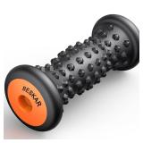 BESKAR Foot Massager Roller for Plantar Fasciitis Relief, Portable, Deep Tissue Muscle Massage, Foot Arch and Heel Pain, Reflexology Tool - Retail: $8