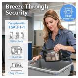 PACKISM Clear Makeup Bag 3 Pack Medium - Foldable TSA Approved Toiletry Bag Quart Size for Travel Bottles, Water Resistant Multipurpose Car Storage Organizer with Reinforced Seams, Black - Retail: $13