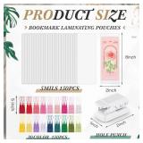 Fuyoooo 301 Pcs DIY Bookmark Making Kit 150 Bookmark Laminating Pouches 5 Mil Hot Laminator Sleeves with 150 Rainbow Tassels and Puncher Fit Most Pouch Laminating Machines(2.36 x 8.5 Inches) - Retail: