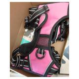 PoyPet No Pull Dog Harness, No Choke Front Lead Dog Reflective Harness, Adjustable Soft Padded Pet Vest with Easy Control Handle for Small to Large Dogs(Pink, Medium) - Retail: $15