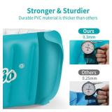 SHXKUAN Inflatable Bathing Tub for Toddler,Non Slip Safety Thick Cushion Central Seat,Portable Travel Seat Baths Baby Swimming Pool for 0-5 Year(Blue) - Retail: $24