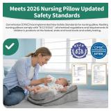XFaa Rootling Baby Feeding Pillow, Anti Overflow Feeding Pillow for Reducing Spit-Up, Safety Nursing Pillow, Baby Lounger Reflux Wedge Breastfeeding, Removable top and Bottom (Gray, Small) - Retail: $