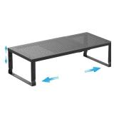 Wobmmi Expandable Spice Rack Kitchen Cabinet Shelf Organizer, Stackable Storage Shelves Racks, Adjustable Counter Shelving for Cabinets, Countertop, Cupboard,Pantry and More(1Pack/Black/Large) - Retai