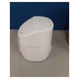 Mini Desk Trash Can with Lid with Trash Bags 180 Pcs Swing-Lid Tiny Countertop Garbage Bin Small Table Top Plastic Covered Waste Basket - Retail: $16