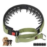 Mayerzon No Pull Dog Collar, Patented Martingale Collar for Small Medium Large Dogs with Buckle and Heavy Duty Nylon for Walking Training Hunting, Safe and Easy to Use(L, Green) - Retail: $30