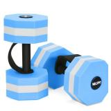1 Pair EVA Foam Water Dumbbells for Pool Exercise, Water Weights Aquatic Exercise Dumbbells, Aquatic Fitness Weights, Enhance Your Fitness Journey with Water Aerobics Equipment and Pool Weights(Blue) 
