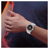 Compatible for Samsung Galaxy Watch 7 6 5 4 44mm 40mm Band with Case Wristbands Shockproof Durable Rugged Protective with Silicone Replacement Watch Strap Drop-proof Cover for Men Women (Clear, 40mm) 