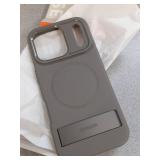 SIMBOR Magnetic for iPhone 17 Pro Case with Stand[Compatible with MagSafe] Slim Invisible Kickstand, Protective Anti-Fingerprint Phone Cove for iPhone 17 Pro Case 6.3\", Gray - Retail: $13