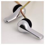 Jwodo Toilet Handle Replacement Kit, Side Mount Toilet Trip Levers with Seal Gasket and Nut, with Stainless Steel Flapper Chains, Universal Replacement for Most Toilets (Chrome) - Retail: $9