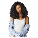 Sensationnel Curls Kinksandco Half Wig - Rain Maker Instant Weave Drawstring Cap for Natural 3C to 4C Hair Textures (1 JETBLACK) - Retail: $25