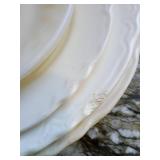 3 White Porcelain Dinner Plates 10inch2 milk glass 6 inch 3 White Porcelain Dinner Plates 10inch2 milk glass 6 inch