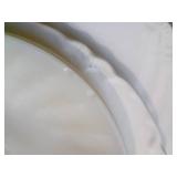 3 White Porcelain Dinner Plates 10inch2 milk glass 6 inch 3 White Porcelain Dinner Plates 10inch2 milk glass 6 inch