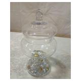 Glass Apothecary Jars 10inch with Crystal Bowl 5 inch Glass Apothecary Jars 10inch with Crystal Bowl 5 inch