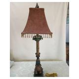 Decorative Elephant Table Lamp with Beaded Shade Decorative Elephant Table Lamp with Beaded Shade