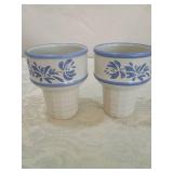 Pfaltzgraff Blue Yorktowne Ice Cream Cups Pfaltzgraff Blue Yorktowne Ice Cream Cups