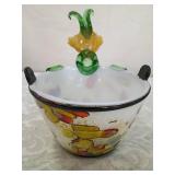 Hand-Painted Glass Character Bowl Hand-Painted Glass Character Bowl