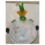 Hand-Painted Glass Character Bowl Hand-Painted Glass Character Bowl