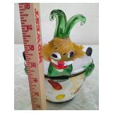 Hand-Painted Glass Character Bowl Hand-Painted Glass Character Bowl