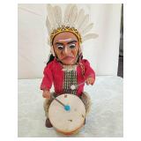 Native American Drummer Mechanical Toy by Alps Japan Native American Drummer Mechanical Toy by Alps Japan