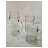 Clear Glass Beer Mugs Set Clear Glass Beer Mugs Set