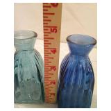 Blue Glass Vase and Bowl Collection Blue Glass Vase and Bowl Collection