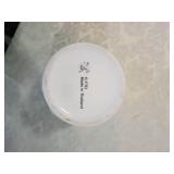 Hand Painted Floral Glass Vase with Blue Rim Hand Painted Floral Glass Vase with Blue Rim