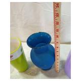 Decorative Glass Vases and Wooden Serving Set Decorative Glass Vases and Wooden Serving Set