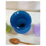 Decorative Glass Vases and Wooden Serving Set Decorative Glass Vases and Wooden Serving Set