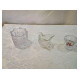 Crystal Glass Collection - Dove and Floral Votive Set Crystal Glass Collection - Dove and Floral Votive Set