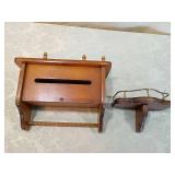 Wooden Wall Mount Mail and Key Holder Wooden Wall Mount Mail and Key Holder