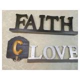 Decorative Faith and Love Wall Signs Decorative Faith and Love Wall Signs