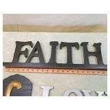 Decorative Faith and Love Wall Signs Decorative Faith and Love Wall Signs