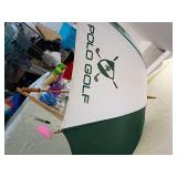 Traditional Green Plaid Golf Umbrella with Wooden Handle Traditional Green Plaid Golf Umbrella with Wooden Handle