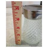 Glass Storage Set with Chrome Lid Glass Storage Set with Chrome Lid