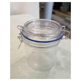 Glass Storage Set with Chrome Lid Glass Storage Set with Chrome Lid