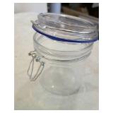 Glass Storage Set with Chrome Lid Glass Storage Set with Chrome Lid