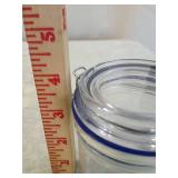 Glass Storage Set with Chrome Lid Glass Storage Set with Chrome Lid