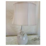 White Ceramic Floral Table Lamp White Ceramic Floral Table Lamp
