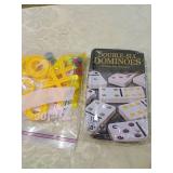 Double-Six Dominoes Set - 28 Color Dot Pieces Double-Six Dominoes Set - 28 Color Dot Pieces