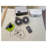 HP Photosmart 385 Compact Photo Printer with Accessories older projector--speaker set old tape recorder handheld HP Photosmart 385 Compact Photo Printer with Accessories older projector--speaker set old tape recorder handheld