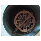 Large Galvanized Steel heater Can with LidHeavy antique old heater Large Galvanized Steel heater Can with LidHeavy antique old heater