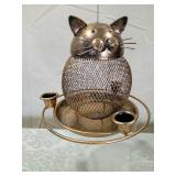 Decorative Metal Cat Bird Feeder Decorative Metal Cat Bird Feeder