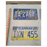 Kansas License Plate Collection 1988-2014 4 plates Kansas License Plate Collection 1988-2014 4 plates