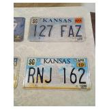 Kansas License Plate Collection 1988-2014 4 plates Kansas License Plate Collection 1988-2014 4 plates